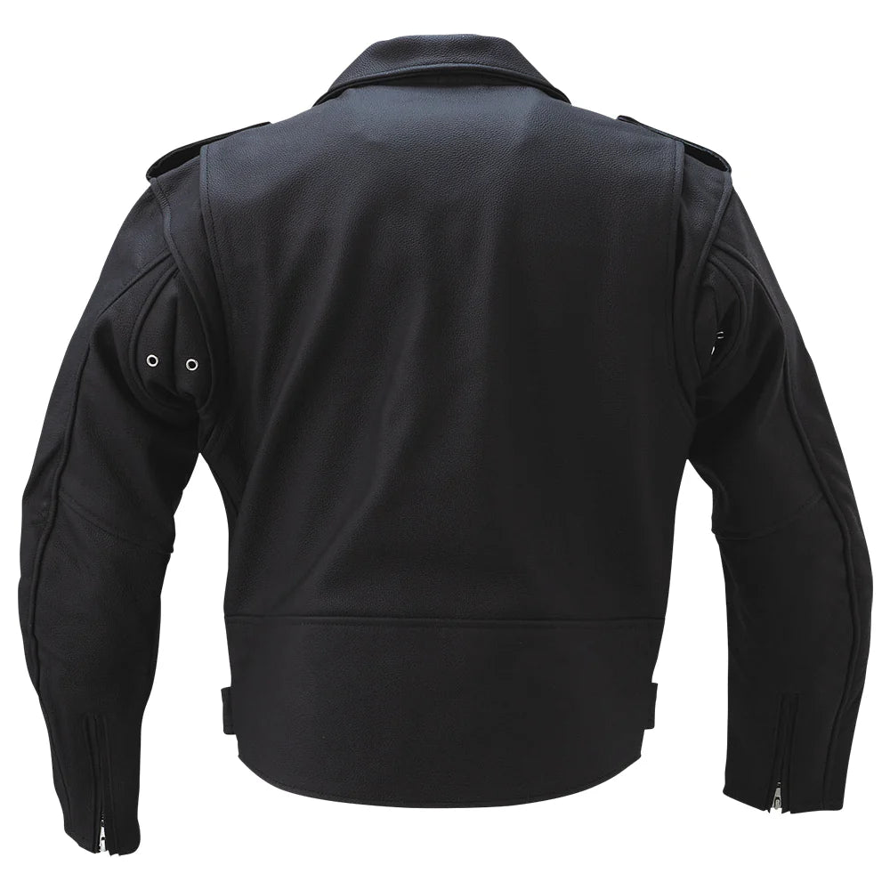 Double Rider 牛皮機車夾克外套 (內有防摔護墊專用暗袋)