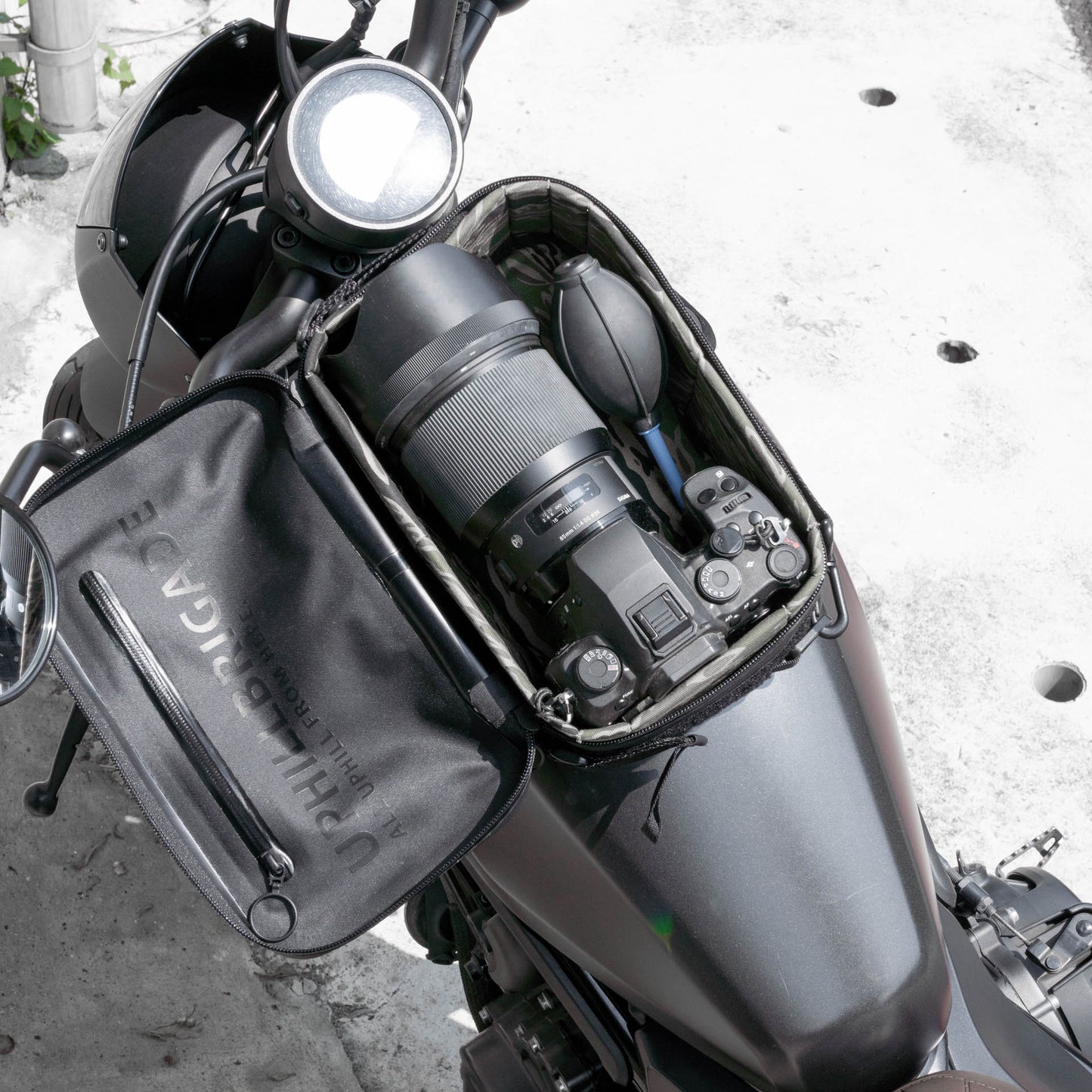 Pre-order (ship in September): "Rainstopper" magnetic tank bag for Honda Rebel 500/250