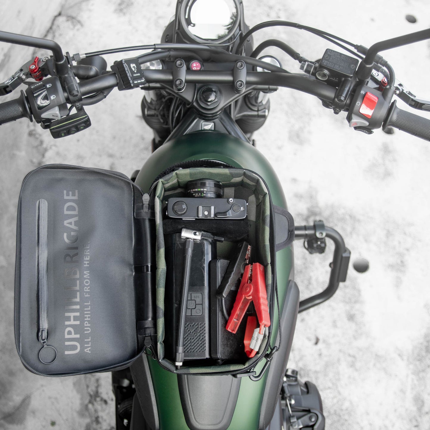 Pre-order (ship in September): "Rainstopper" magnetic tank bag for Honda CL300