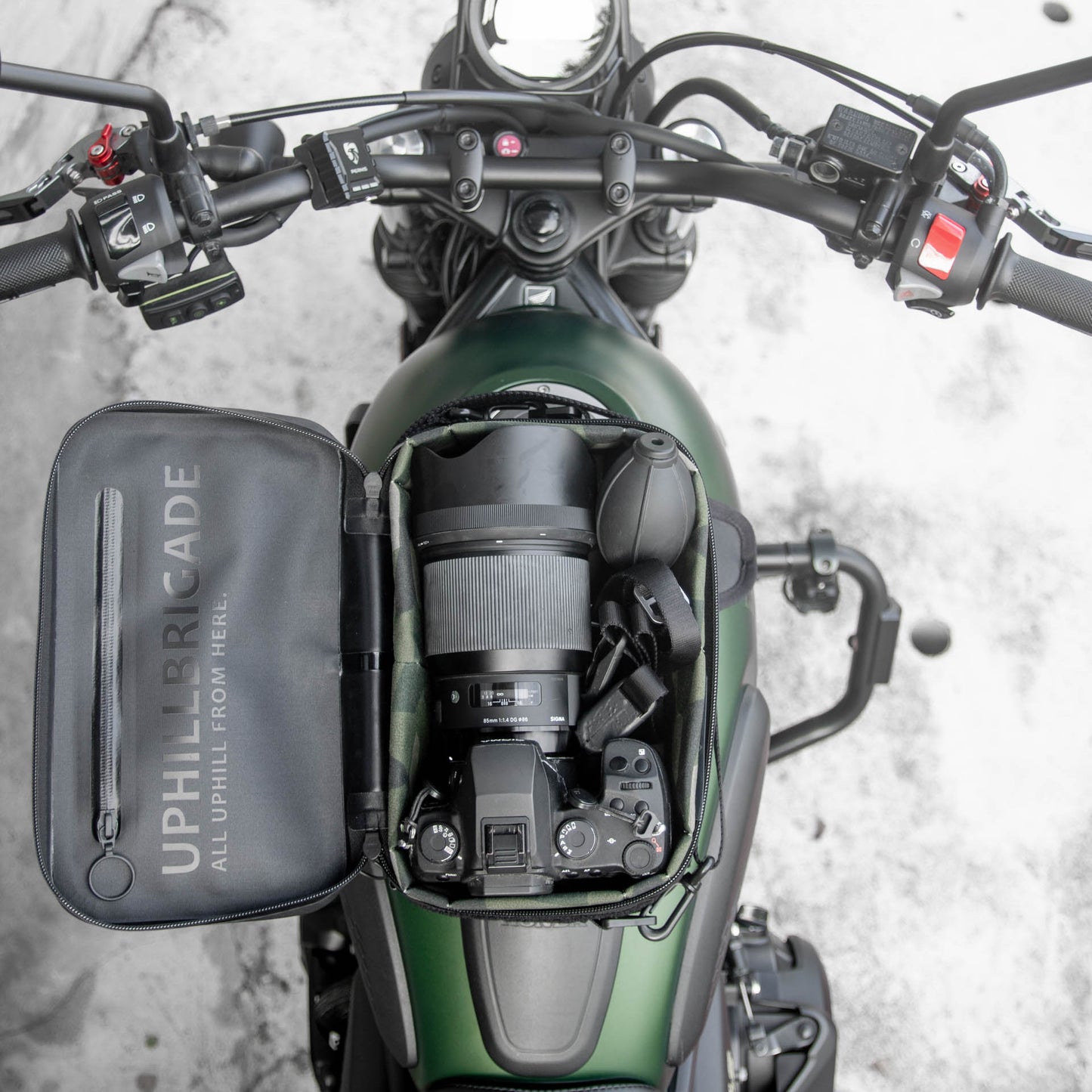Pre-order (ship in September): "Rainstopper" magnetic tank bag for Honda CL300