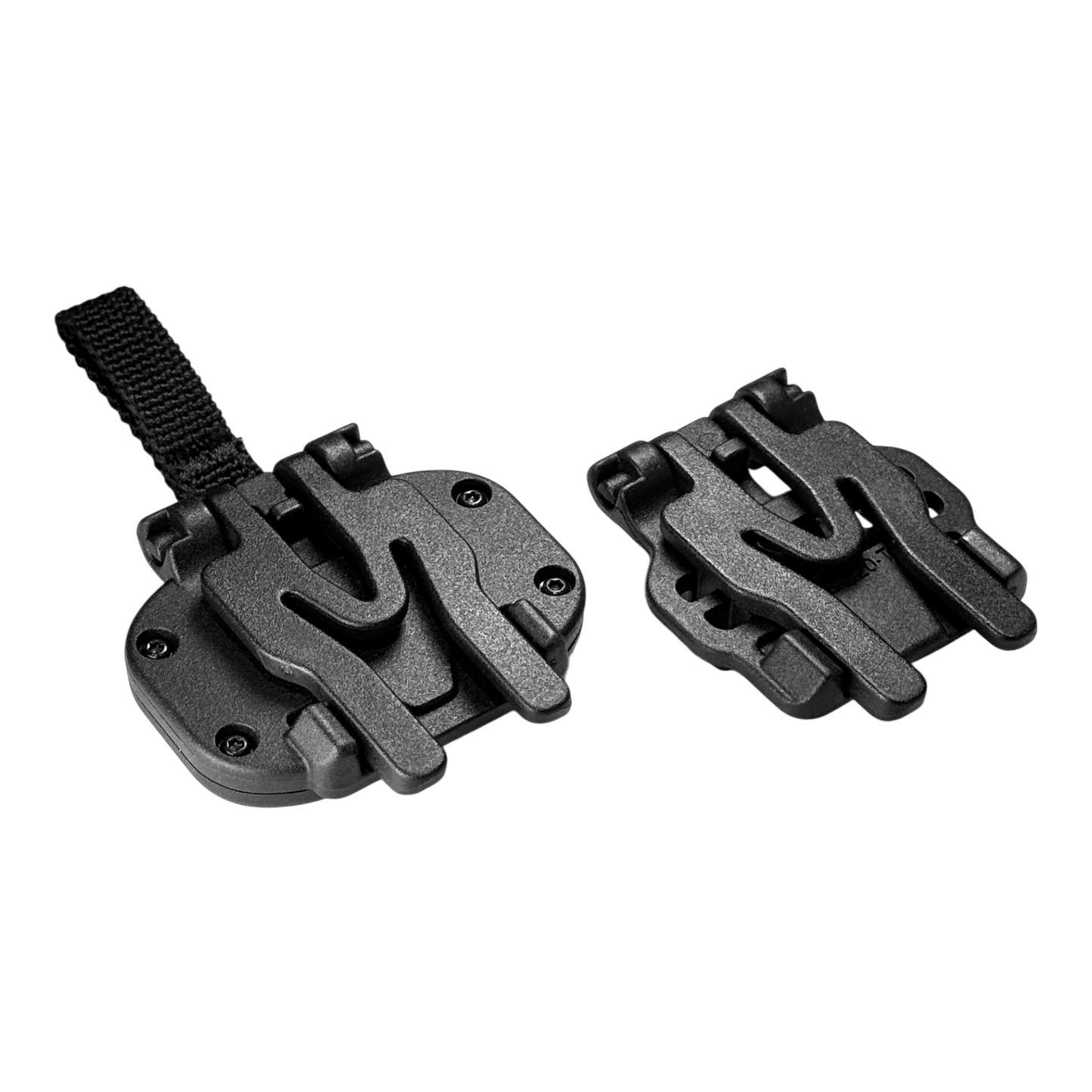 MOLLE single-slot pull-cord magnetic buckle (male + female set) x2, for long rectangular pouches