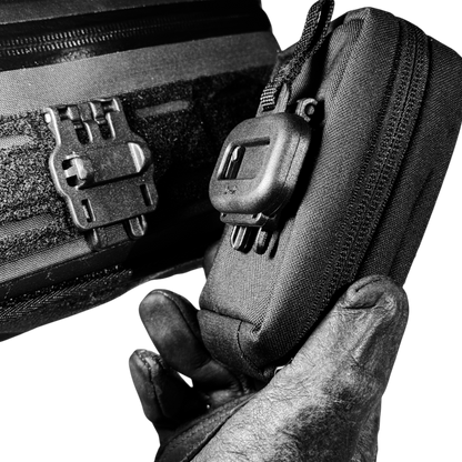 MOLLE single-slot pull-cord magnetic buckle (male + female set) x2, for long rectangular pouches