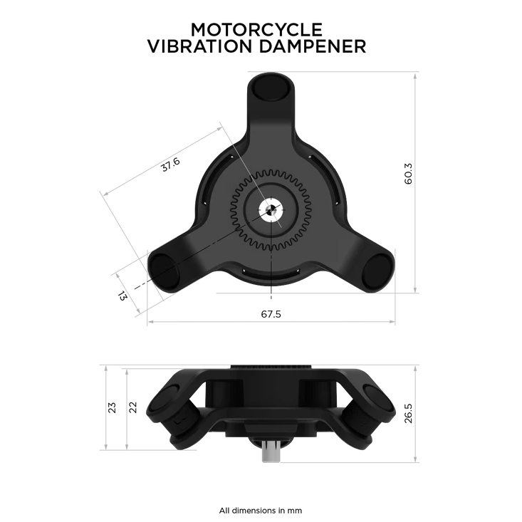Quad Lock motorcycle vibration dampener