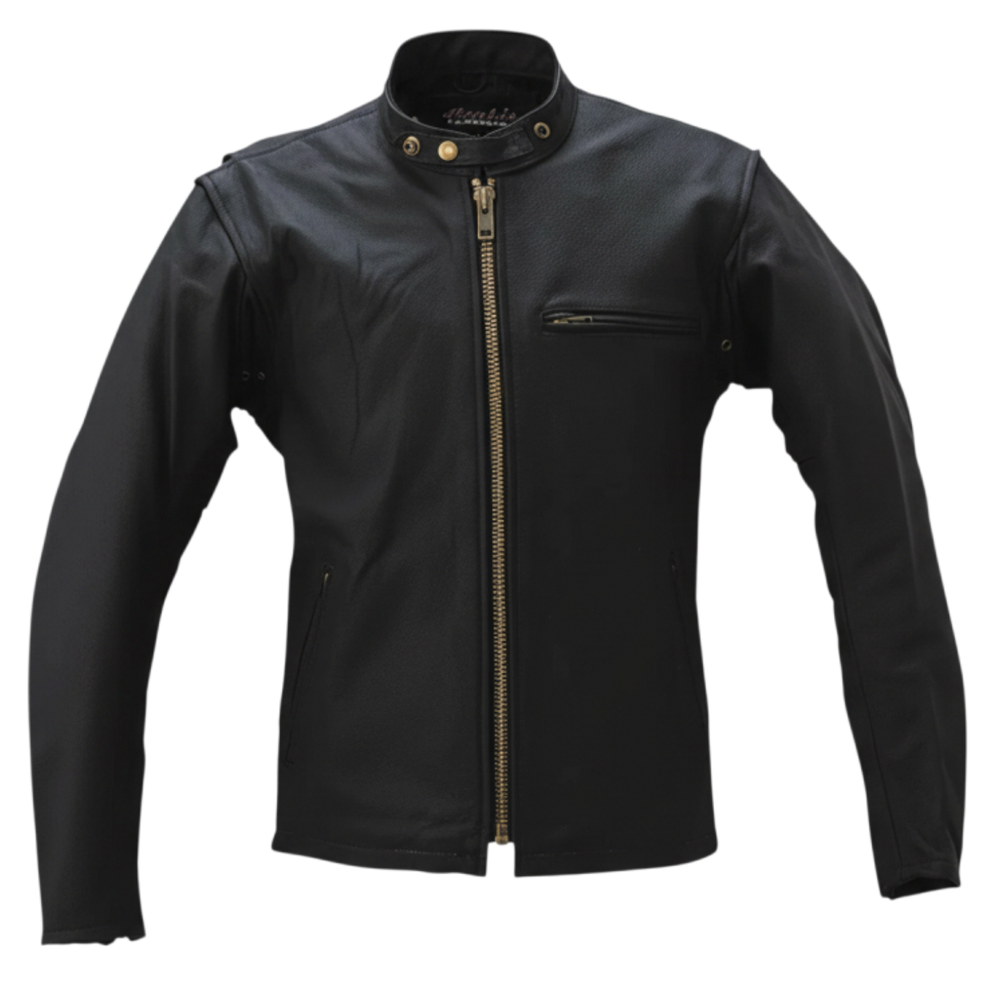 Rookie Leathers single Rider cowhide leather jacket (with motorcycle protector pad pockets)