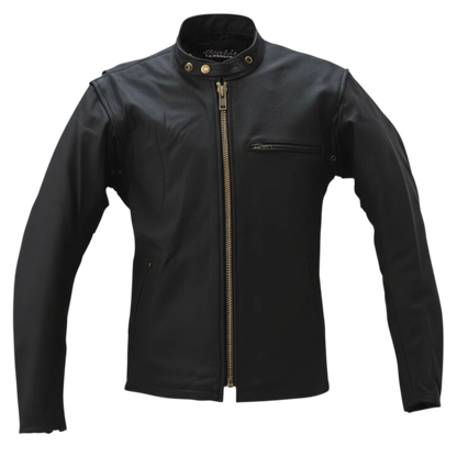 Rookie Leathers single Rider cowhide leather jacket (with motorcycle protector pad pockets)