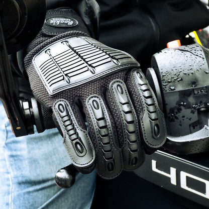 Rookie Leathers mesh fabric riding gloves