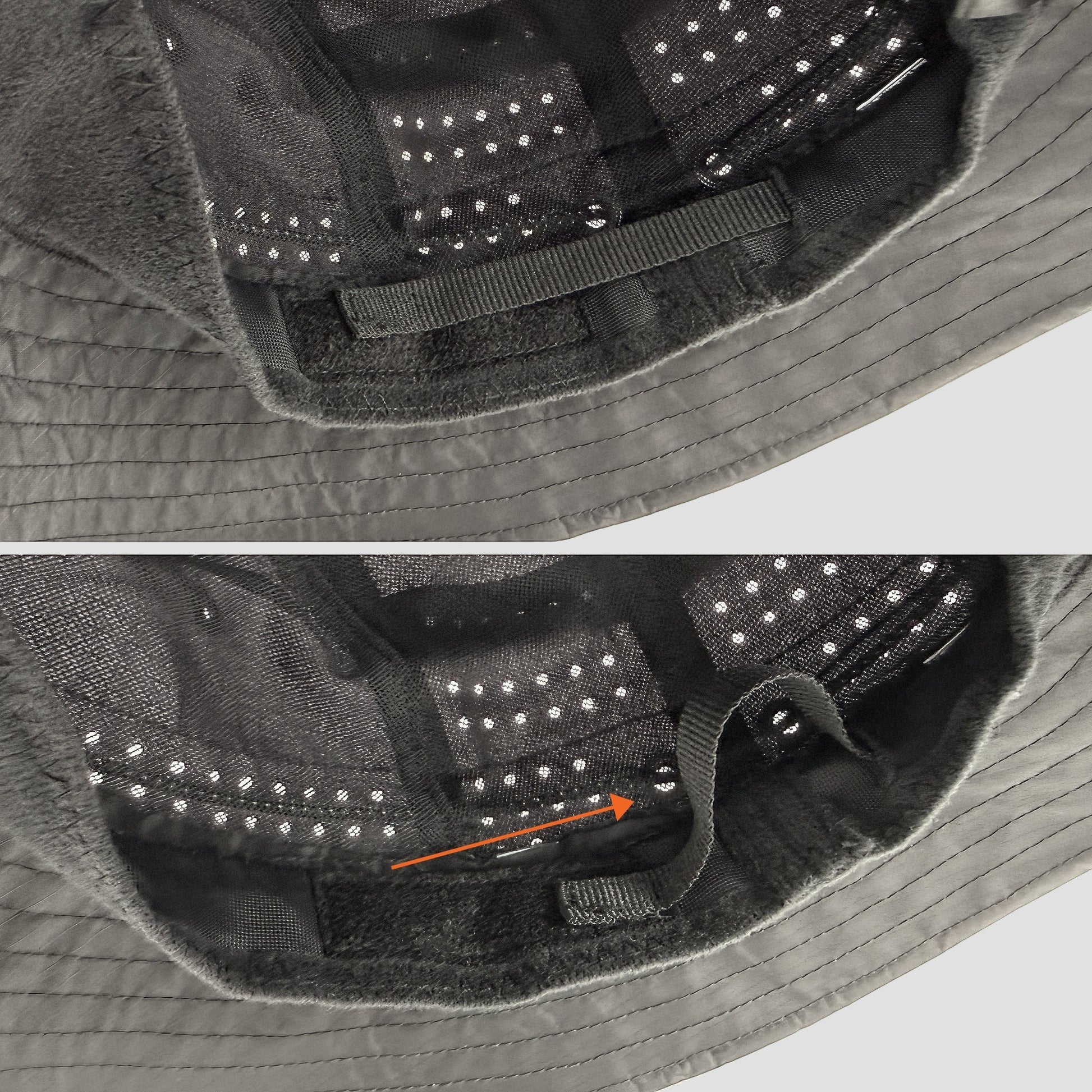 CODE OF BELL BASI[X]™ Rover Hat 黑色內裡，有網眼透氣孔和可調式頭圍。