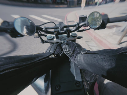 Rookie Leathers mesh fabric riding gloves