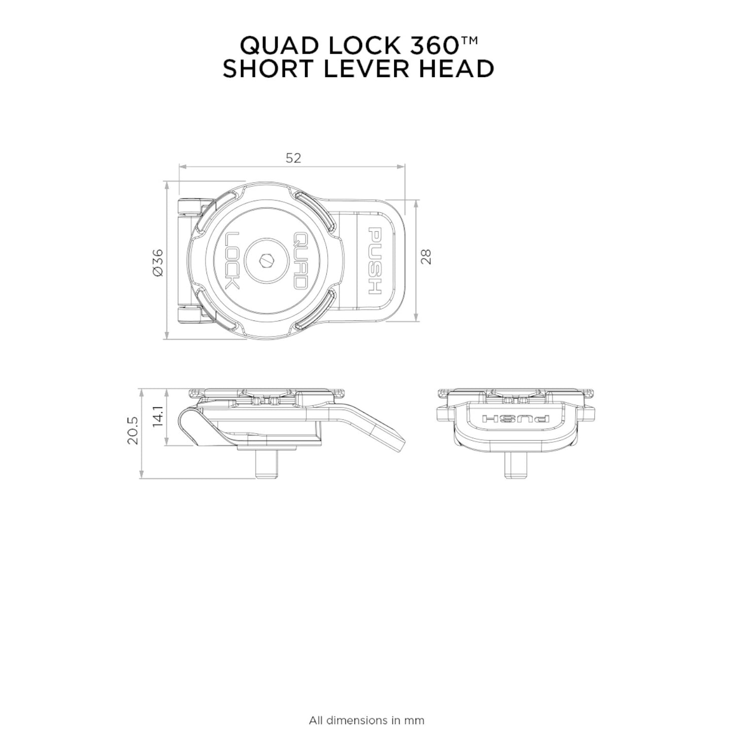 Quad Lock lever heads