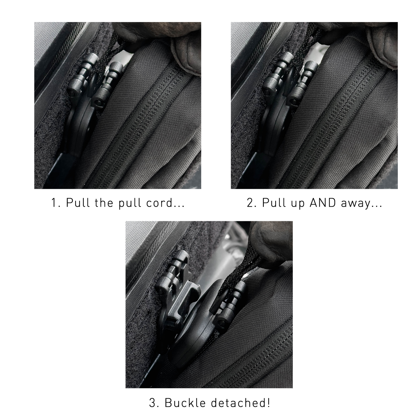 Pre-order (ship in September): MOLLE single-slot pull-cord magnetic buckle (male + female set), for small lightweight pouches