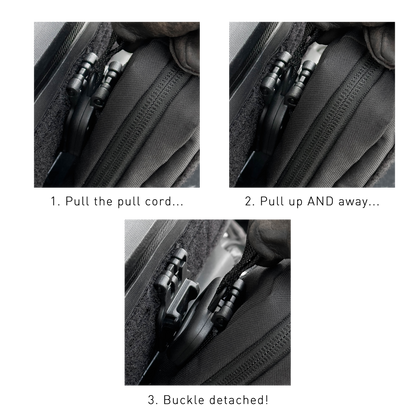 Pre-order (ship in September): MOLLE single-slot pull-cord magnetic buckle (male + female set), for small lightweight pouches